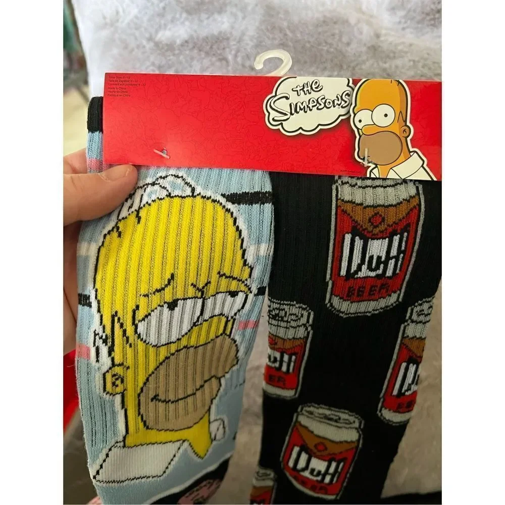 The Simpsons Novelty Socks 2pk